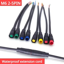 M6 Base Connector 2/3/4/5/6Pin Cable Waterproof Connector For Ebike Bafang Display Pin Optional Cable Ebike Accessories
