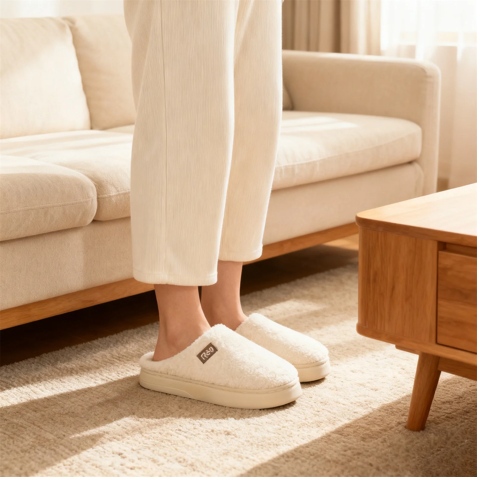 

Женские хлопковые тапочки, мягкие модные домашние домашние теплые хлопковые тапочки на флисовой подкладке на толстой подошве, зимние домашние тапочки