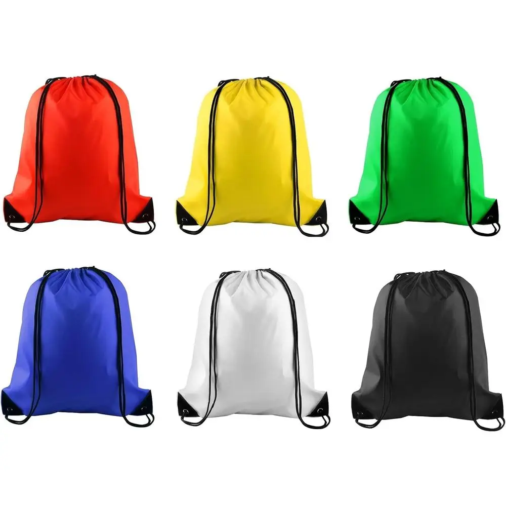 6 Pcs Dstring Bags Bulk Dstring Backpack String Backpack Cinch Sack Sport Gym Backpack Bags or Yoga Traveling Outdoor Sports (mi