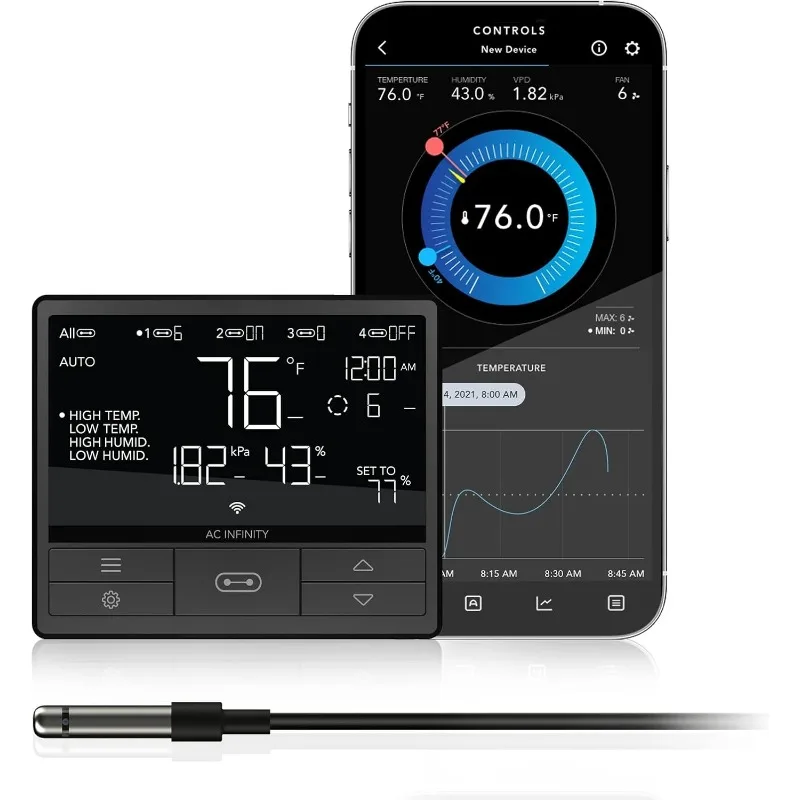 

Controller 69 PRO, Smart Environmental Controller with Temperature, Humidity, VPD, Timer, Cycle, Schedule Controls, for Grow