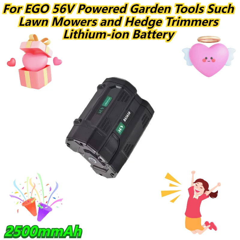 

2500mmAh For EGO 56V Powered Garden Tools Such Lawn Mowers and Hedge Trimmers Lithium-ion Battery