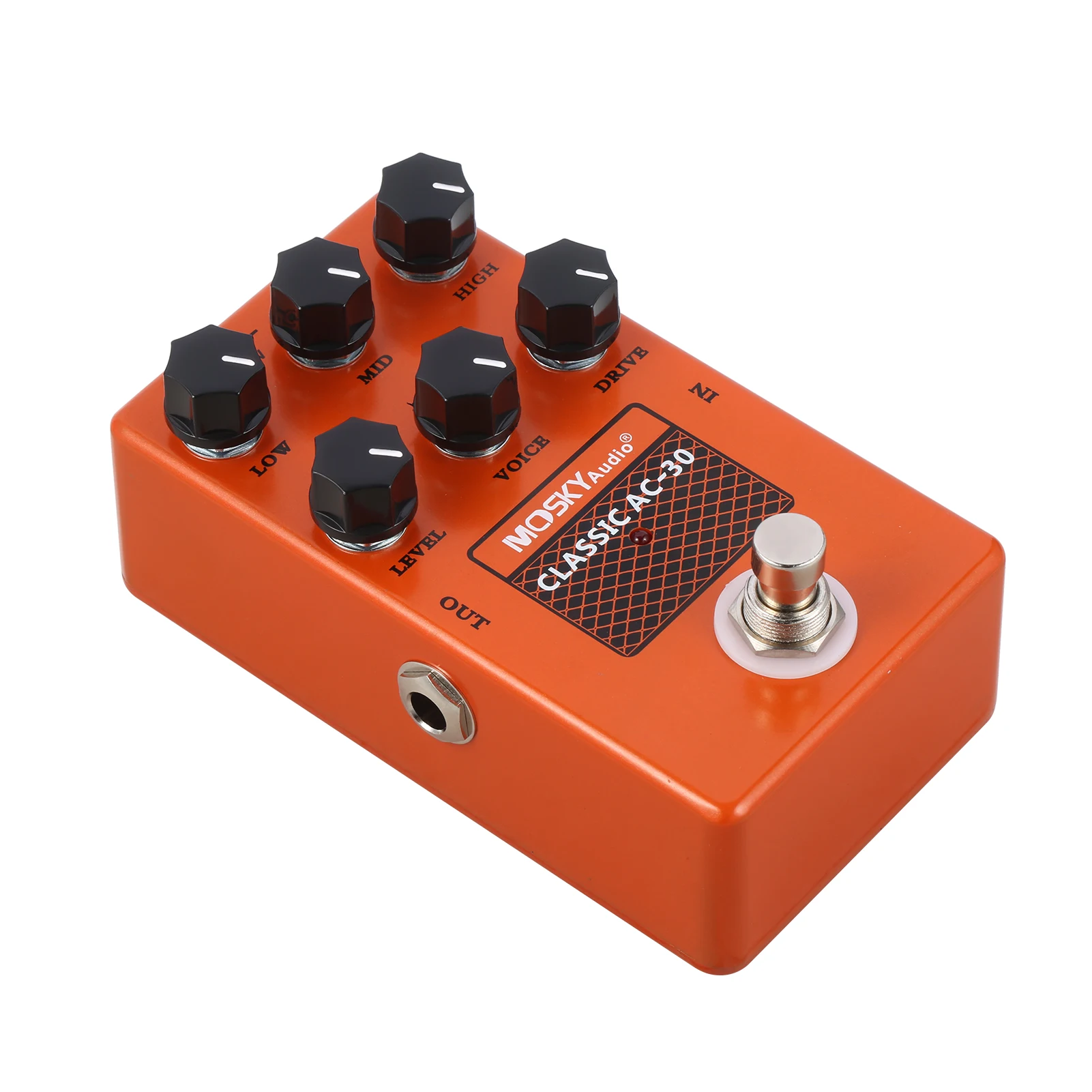 

Гитарная педаль эффектов MOSKYaudio Classic AC-30, полностью металлический корпус, True Bypass, симуляция звука динамика, Level Drive, Voice Effect