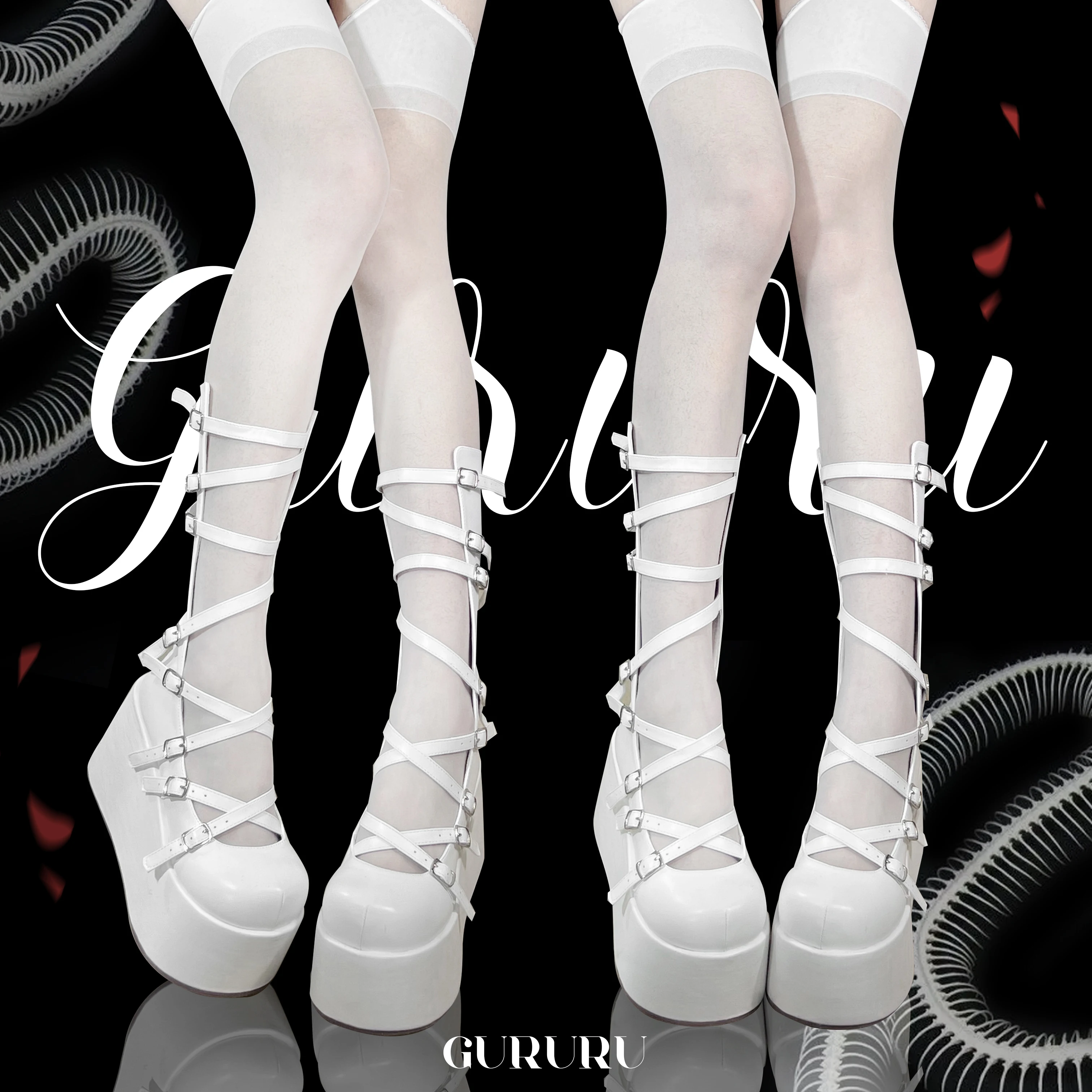 Niche Designer Punk Style Women's Shoes Avant-Garde Gothic Roman Strap Punk Subculture Y2K Hot Girl Platform Shoes