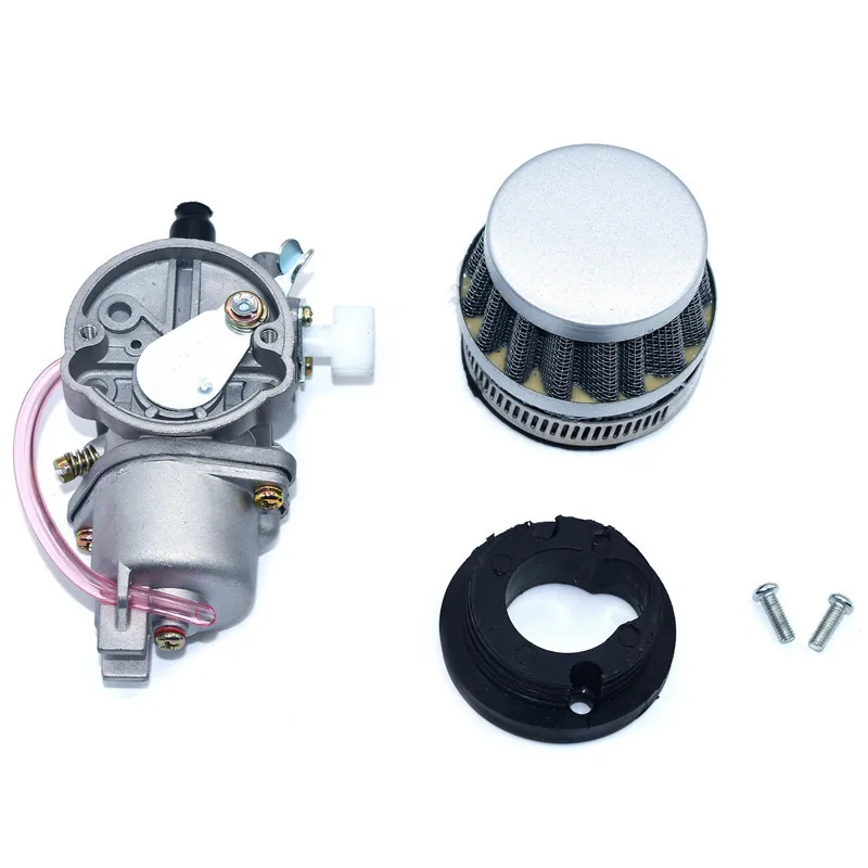 13MM Carburetor Carb Carby + Steel 44mm Air Filter + Stack for 47cc 49cc Mini Moto Dirt Pocket Bike ATV Quad Go Kart Minimoto