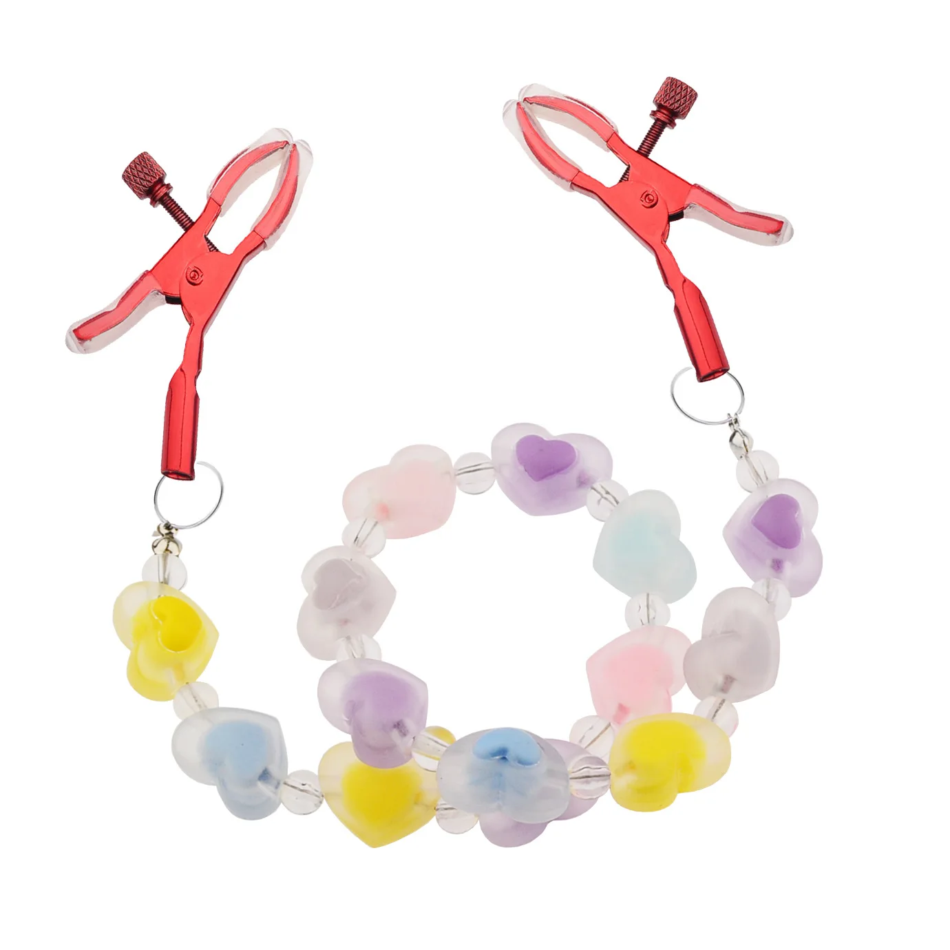 New chain nipple clip room orgasm vagina clip heart chain nipple clip alternative sex toy factory straight hair