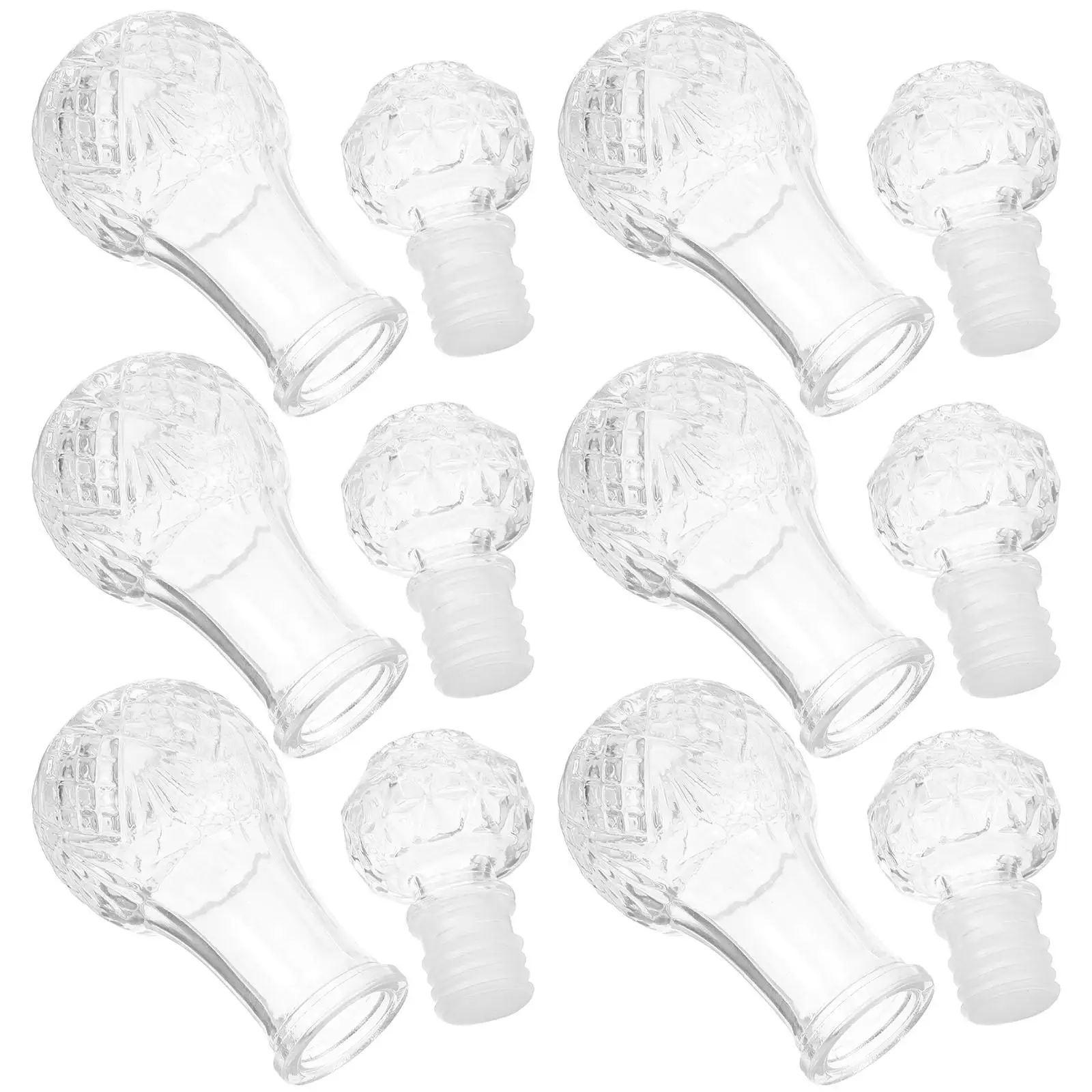 

6 Pcs Trial Bottle Creative Decanter Manual Diamond Whisky Brandy Glass Crystal Decorative