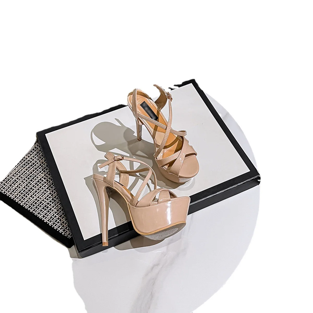Pole dance with Europe and the United States waterproof platform beautiful high-heeled sandals