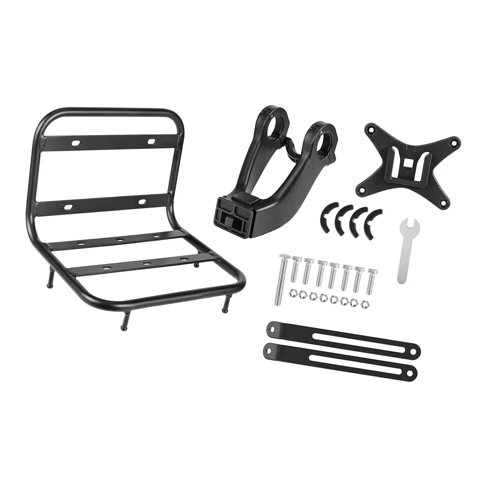 Bike Front Pannier Rack Aluminum Alloy Mount Shelf Support for Long Distance Touring Travel Storage Accessories