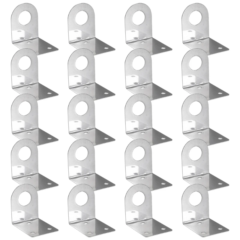 20Pcs Faucet Mounting Bracket Stainless Steel Hanging Plate Faucet Fixing Mount Rack Water Tap Parts Easy to Install