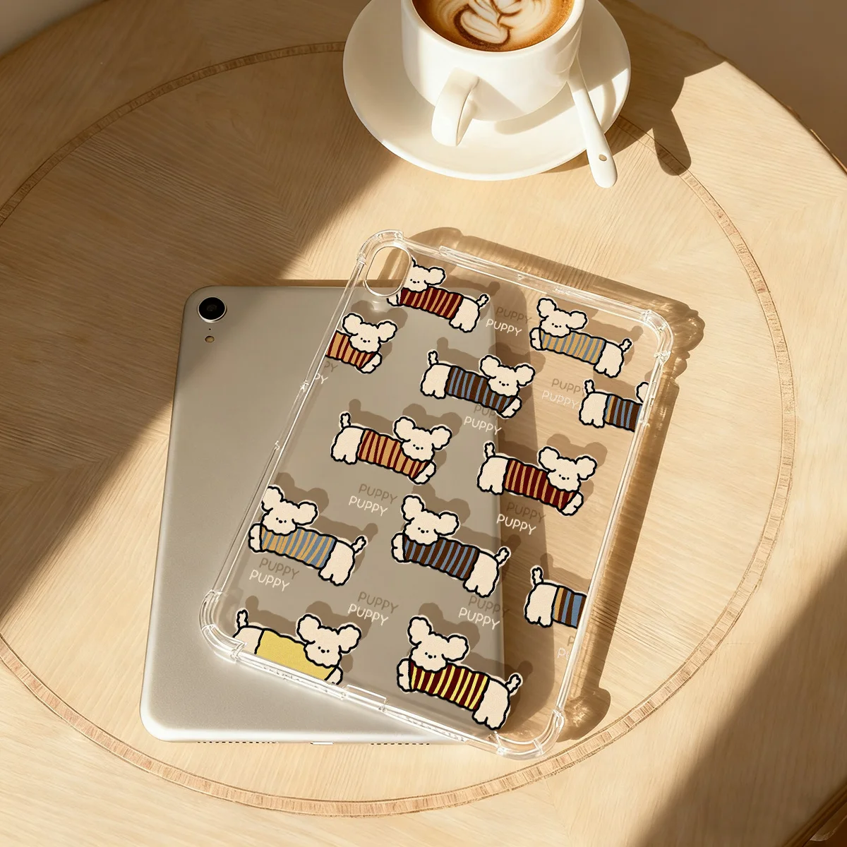 Clear Transparent Tablet Case for Apple iPad Pro 9.7 10.5 12.9 13 Air 2 3 11 13 Mini 5 6 7 Shell Striped Sweater Puppies Style