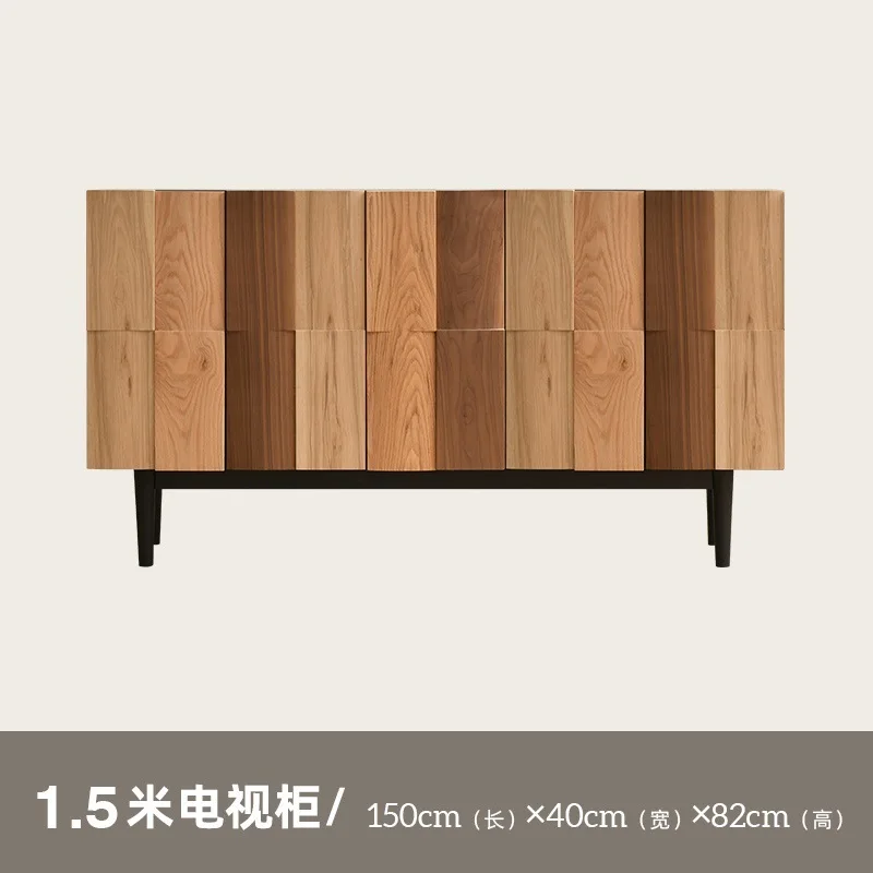 خزانة جانبية من خشب الجوز الأسود في أمريكا الشمالية، خزانة خشبية صلبة نقية، خزانة تخزين حديثة وبسيطة لغرفة النوم