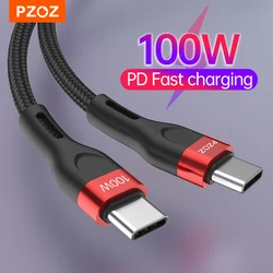 PZOZ PD 5A kabel USB C do USB typu C 100W szybkie ładowanie dla iPhone 15 Pro Max MacBook iPad Samsung Xiaomi 60W przewód do ładowarki USBC