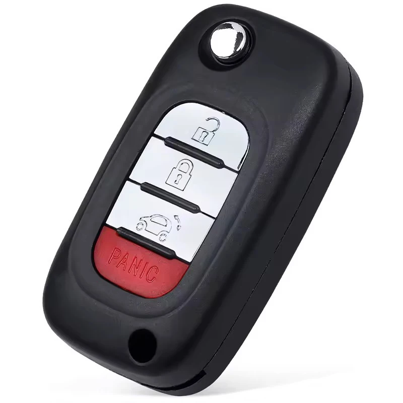 Funda con tapa para llave remota para Mercedes Benz Smart Fortwo 453 Forfour 2015 2016 2017 Fob Cover VA2 hoja de llave sin logotipo