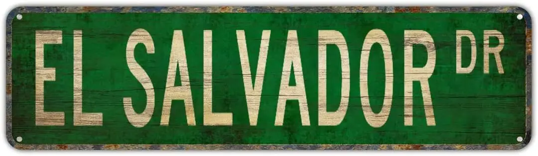 Vintage Decor Wall Signs El Salvador Sign El Salvador Decor El Salvador Gift El Tin Sign Wall Decor 16 x 4inch