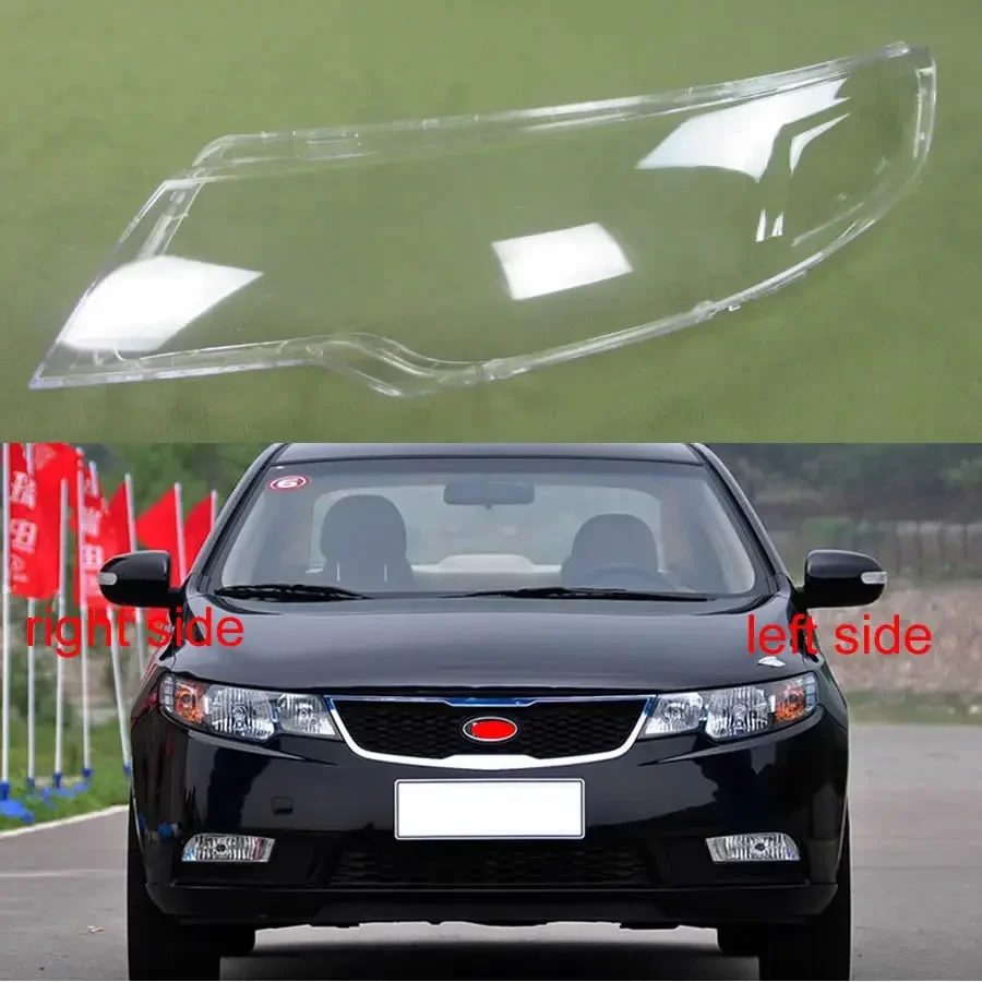 

For Kia Cerato/Forte 2009 2010 2011 2012 Car Accessories Transparent Lampshade Lamp Shell Headlight Lens Cover Plexiglass