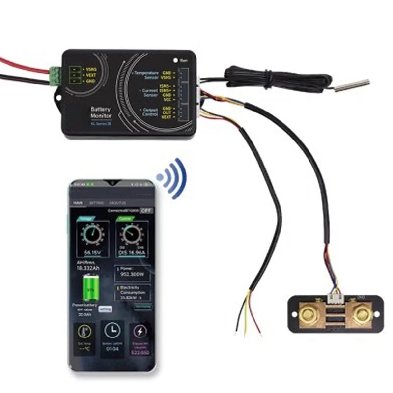 Monitorowanie baterii, Tester pojemności baterii Bluetooth, narzędzie do testowania 100A 0-120V woltomierz, bezprzewodowy na baterie multimetr