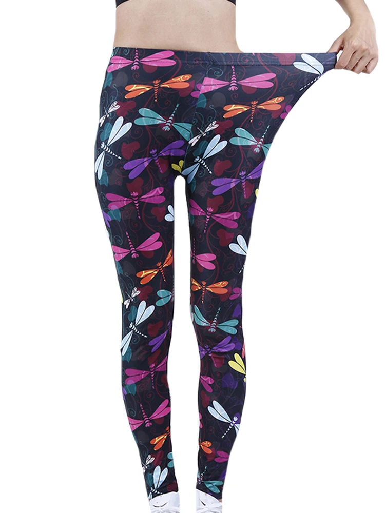 Cuhakci vrouwen broek zomer kleurrijke liefde afdrukken leggings hoge taille zachte sport leggins 2022 hete workout elastische sportschool mode