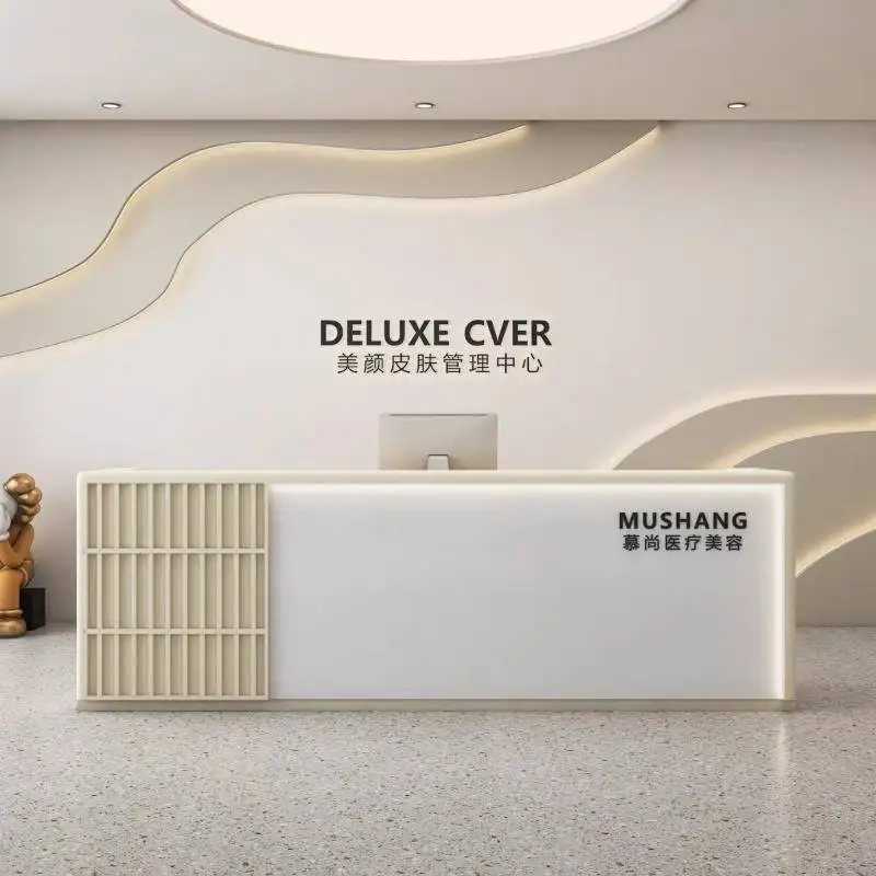 Restaurant Front Desk Reception Counter Checkout Business Luxury Reception Desks Modern Clothing Mostrador Recepcion Furniture