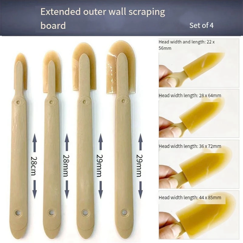 Juego de Herramientas de calafateo de goma, aplicador de calafateo de silicona, 4 unidades