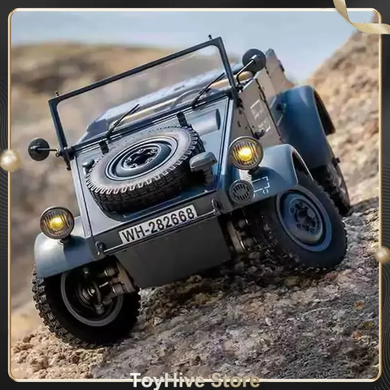 FMSRC سيارة 1:12 Type82 Kubelwagen نموذج كهربائي رباعي العجلات محرك متغير السرعة الرجعية سيارة الحرب العالمية الثانية الاطفال ألعاب جنسية هدية #2