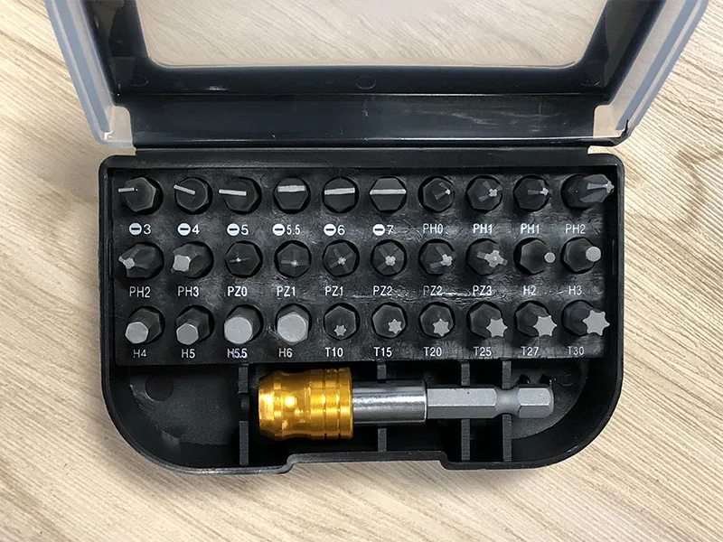 Binoax 31pcs Set di punte per cacciavite quadrato di sicurezza assortimento di punte per viti Set di utensili elettrici
