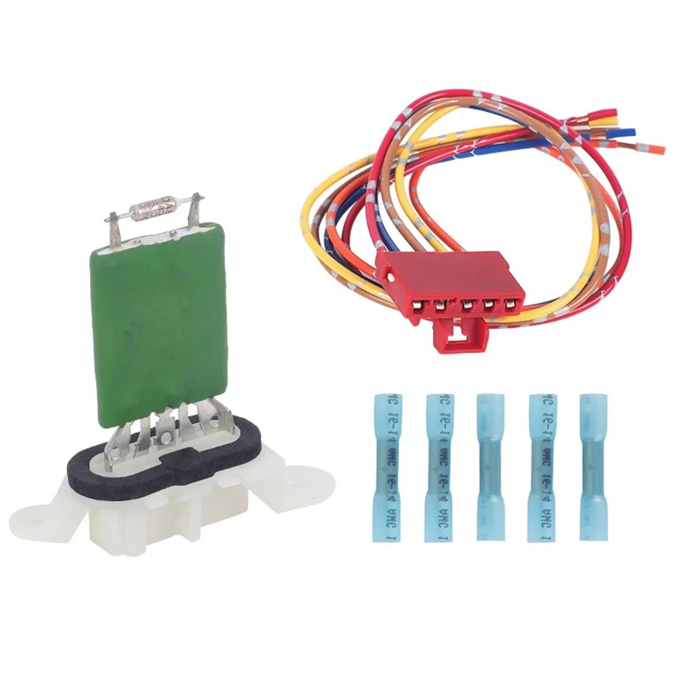 Auto Repair HVAC Replacement Heater Resistor Kit HVAC Connector Resistor Wire Harness Kit As Shown Plug-and-Play