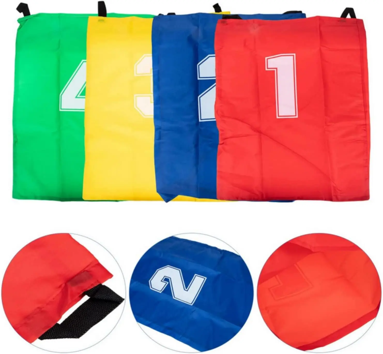 4pcs Canvas Potato Sack Game Bags Durable Kangaroo Jumping Bags for Outdoor Lawn Games Family Interactive Sports Sense Training view 3