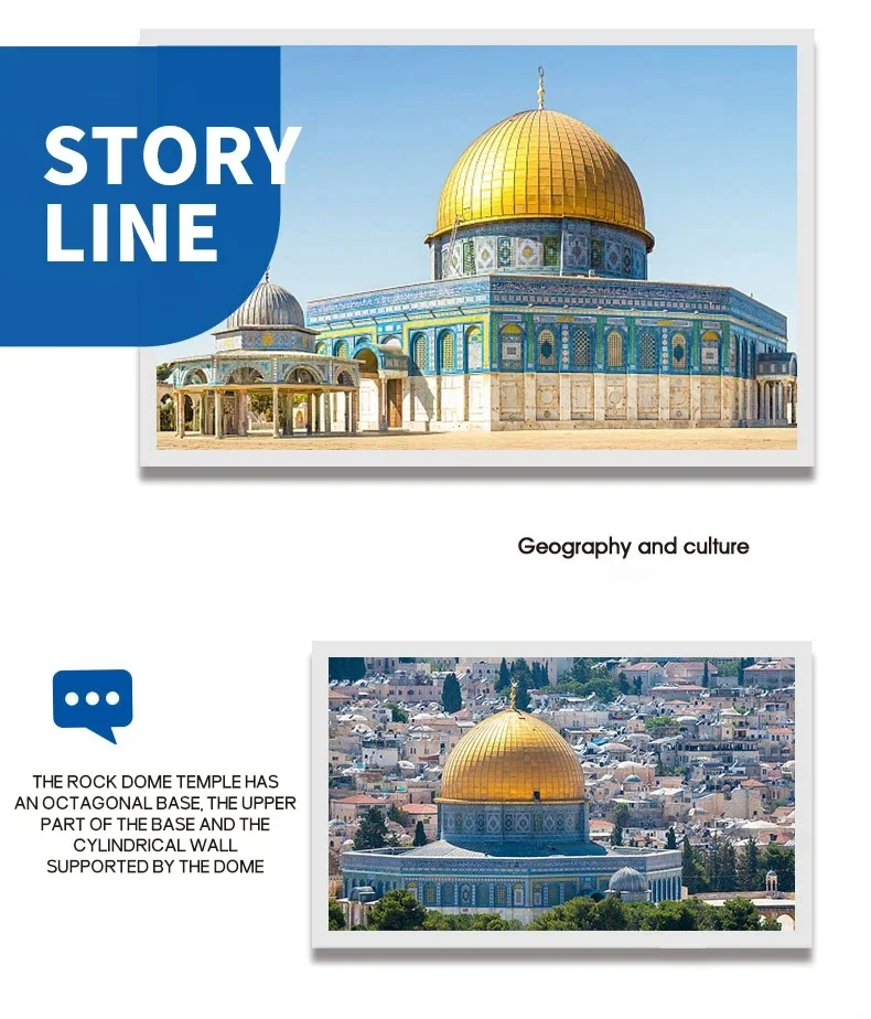 World Famous Architecture Model Building Blocks Prophet S Mosque City Construction DIY Assembly Bricks Toys for Kids Adult Gifts