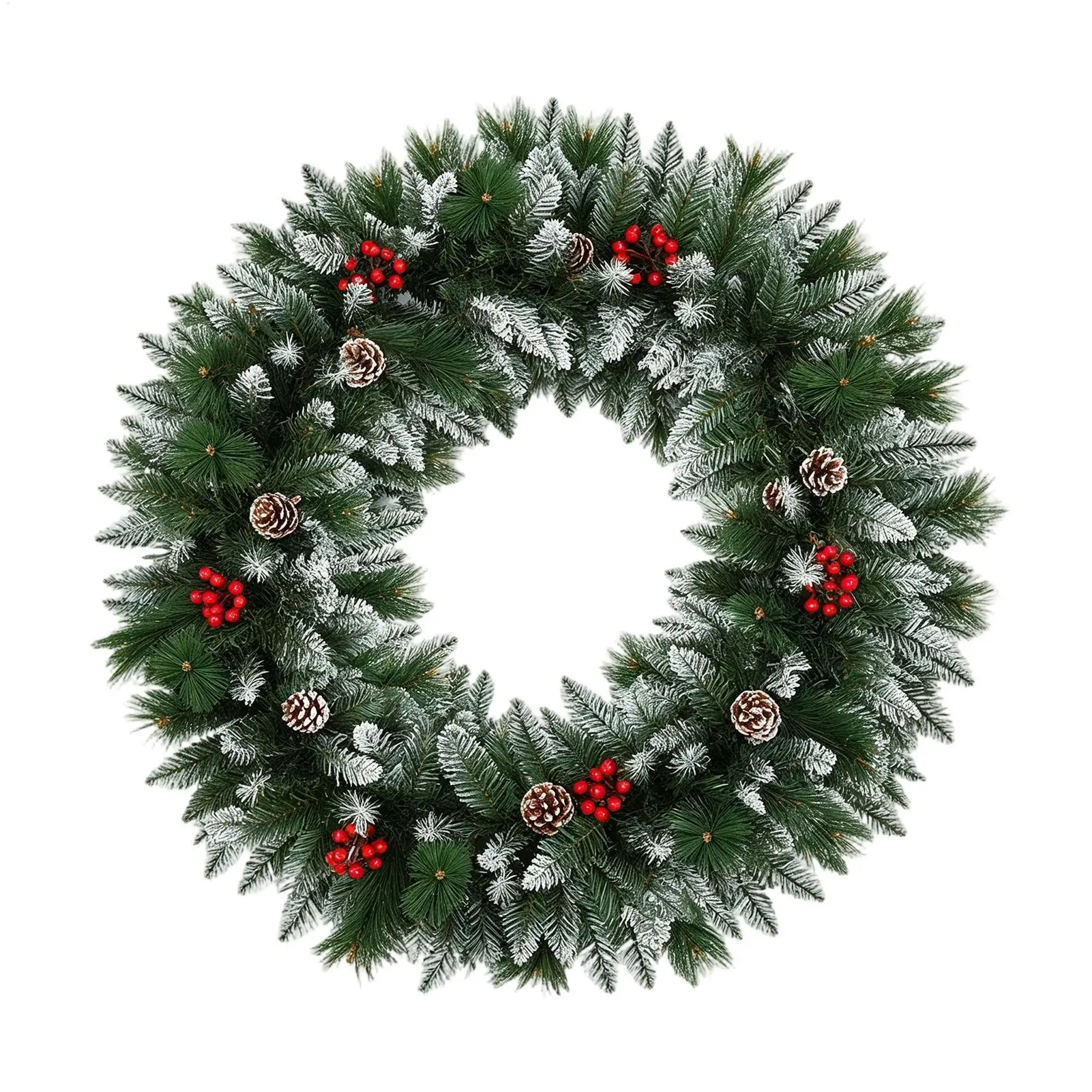 Christmas Garland with Lights LED Artificial Seasonal Decorative Wreath Artificial Christmas Wreaths for Indoor Outdoor Table