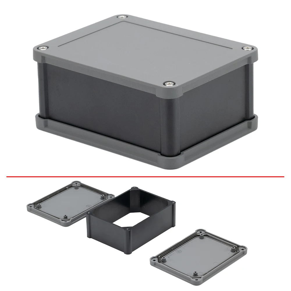 Outdoor IP68 Waterproof Plastic Cover Aluminum Enclosure Cable Threading Wiring Connection Battery Box L05B 140*85mm