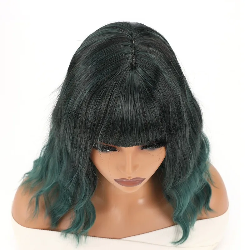 Woman Waves Roll Wig Ball Dress Up Headwear Medium Long Gradient Wig Cover Lady Anime Cosplay Chemical Fiber Long Curly Hair