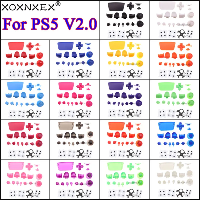 L1 R1 L2 R2 ABXY الزناد أزرار مجموعة كاملة المقود Dpad/ث سيليكون موصل زر ل PS5 2.0 BDM-020 تحكم