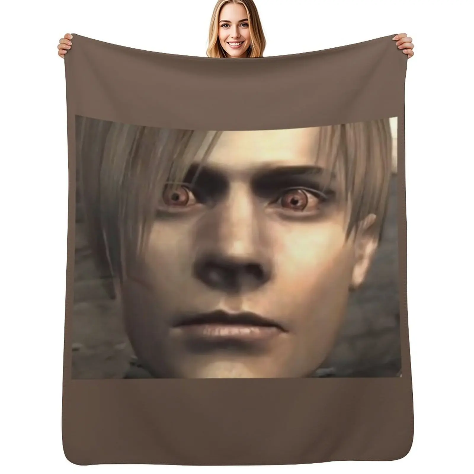 

Leon s Kennedy romantic picture very good \t Throw Blanket Luxury Designer funny gift Luxury Softest Blankets