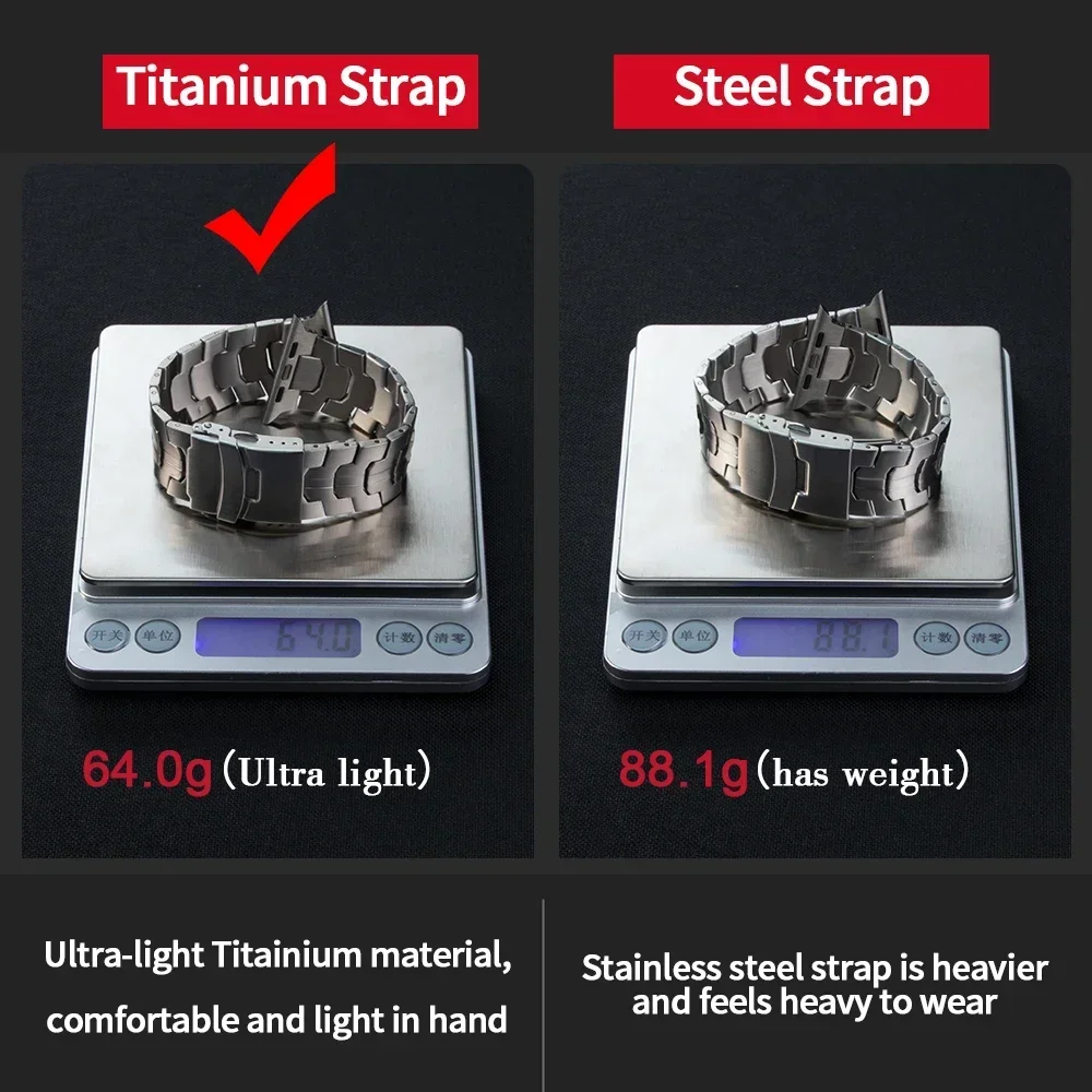 Титановый ремешок для Apple Watch Ultra 2 49 мм, браслет серии 10, 46 мм, 42 мм, браслет iWatch 9 8 7 6 5 4 3 SE, 45 мм, 44 мм, 41 мм, 40 мм, ремешок