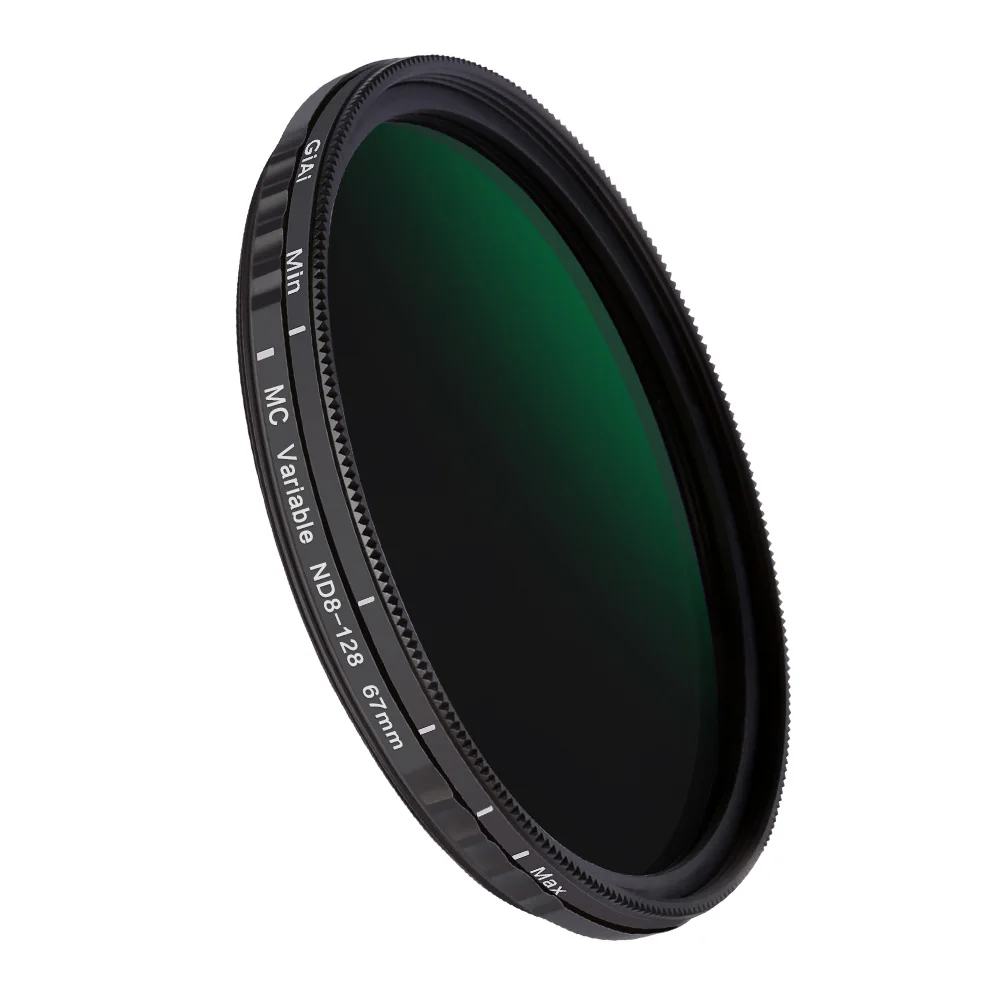 Giai nd8 a nd128 5 pára a lente neutra variável da câmera da densidade do filtro do nd 82mm 77mm 72mm 67mm 62mm 58mm 55mm 52mm 49mm