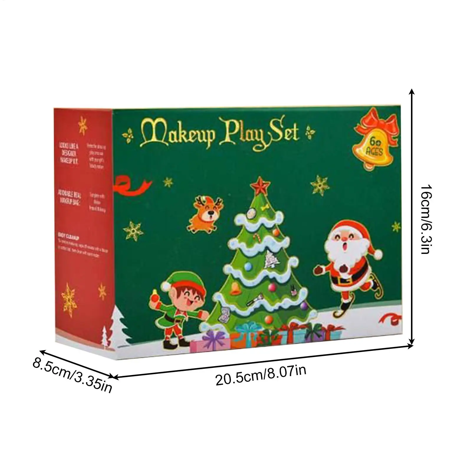 ชุดเครื่องสำอางของเล่นสำหรับเด็กเล็ก ชุดแต่งหน้าปลอมสำหรับเด็กผู้หญิงในวันคริสต์มาส ชุดเครื่องสำอางเล่นสมจริงสำหรับเด็กเล็ก เหมาะสำหรับวันเกิด วันคริสต์มาส และเด็กก่อนวัยเรียน