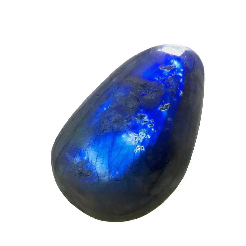 1Pcs Blue Moonstone Chips Natural Polished Stones for Desktop Ornament Hand Grip Plaything Fish Tank Decor Crystal Lucky Stone