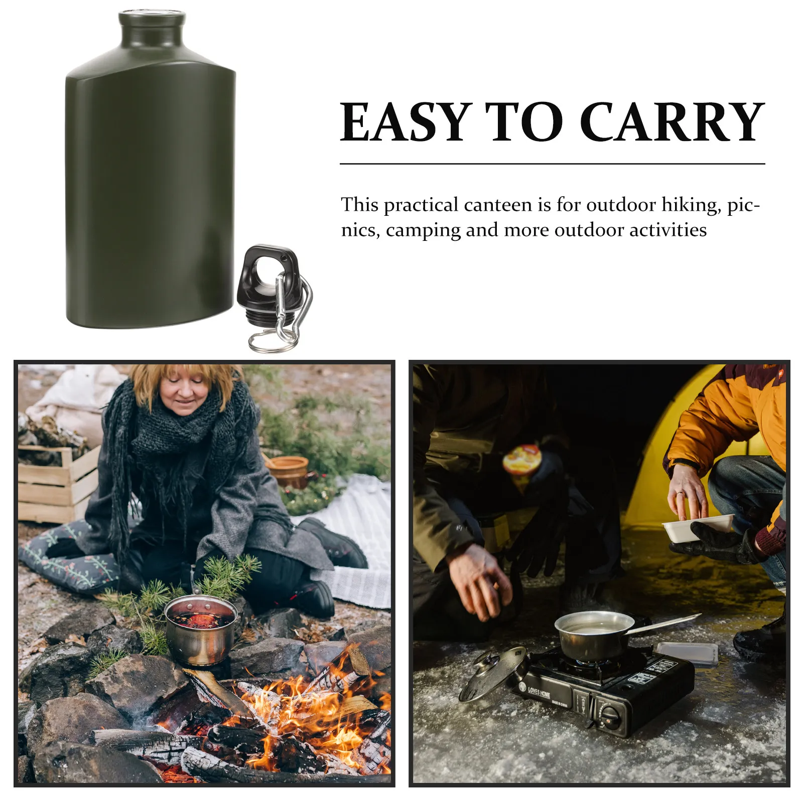 

Военная плоская фляга из алюминиевого сплава для кемпинга, портативная походная фляга для активного отдыха, плоская бутылка для воды