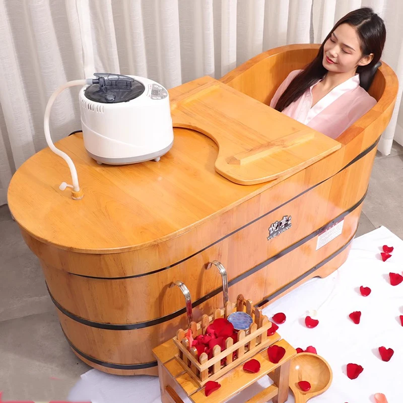 Family Adult Portable Bath Outdoor Hot Tub Seat Bath Bidet Portable Steam Sauna Tina Hidromasaje Bathroom Products GGY07