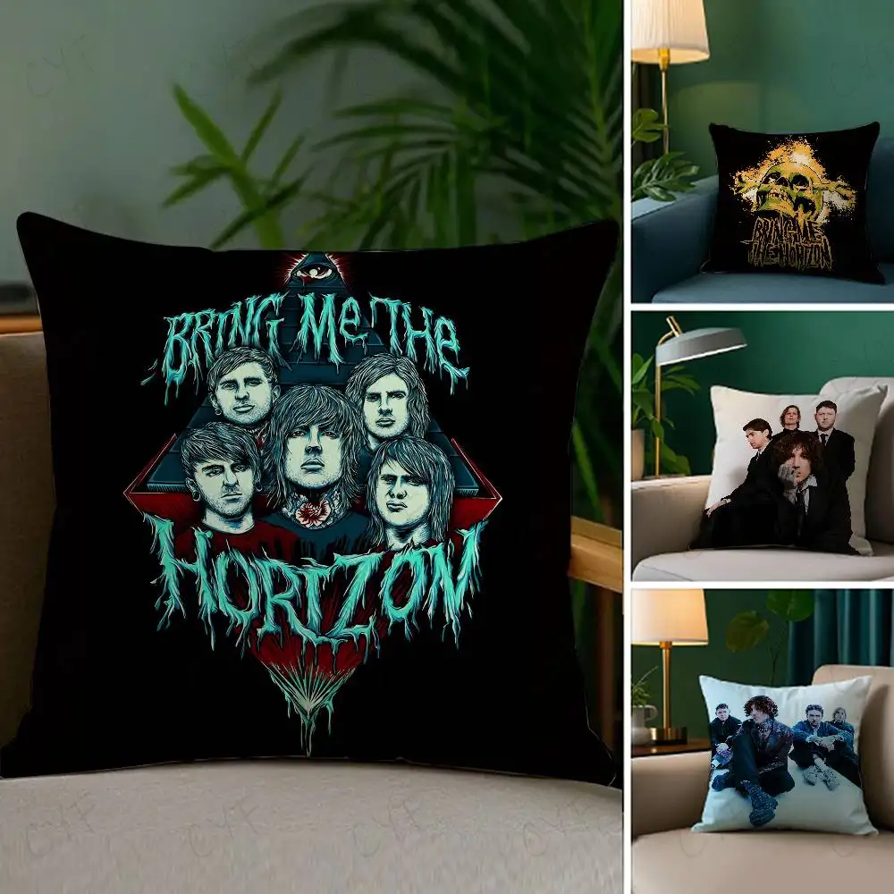 

Rock Band B-Bring me the horizon Pillow Case Custom Printed Brushed Fleece Pillow, Baby Skin-Touch, Eco-Friendly Dye-Sublimation