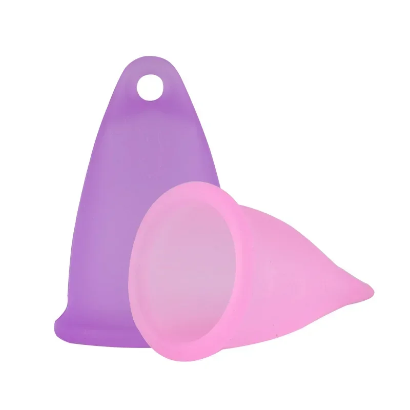 1PC Foldable and Retractable Menstrual Cup with Lid, Portable Women's Sports and Side Leakage Prevention Silicone Monthly Cup