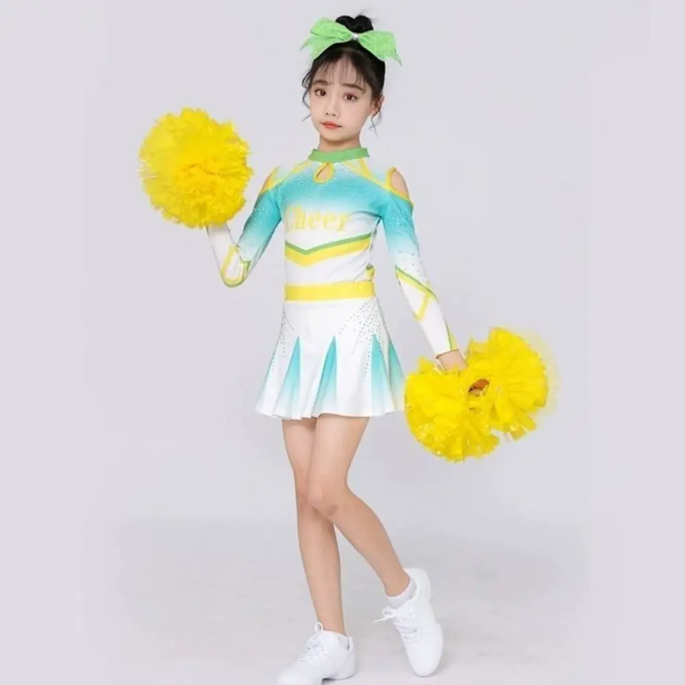 28cm Game Pom Poms PET Multicolors Cheap Practical Cheerleading Come On Props Four Finger Ring Cheering Ball