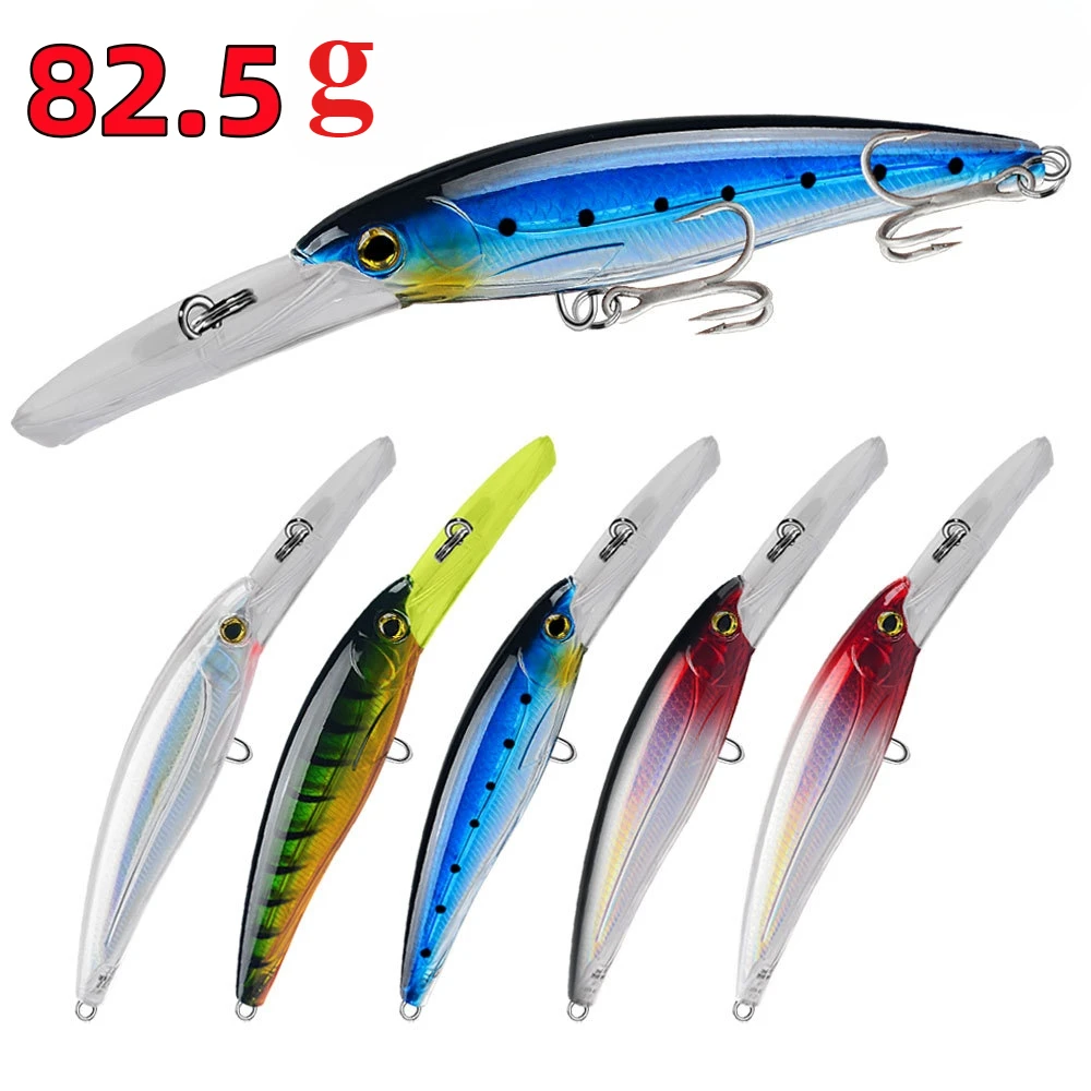 

1PCS 82.5G Drag Fishing Mino Bait, Slow Sinking 22.5CM Lure Sea Fishing Fake Bait South Oil Green Needle Mackerel