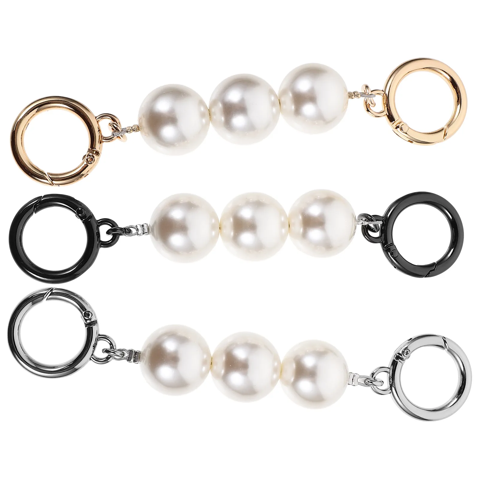 

Набор из 3 удлинителей для сумок с жемчугом, цепочки из сплава, сменные ремни-удлинители для сумок, аксессуары для сумок через плечо