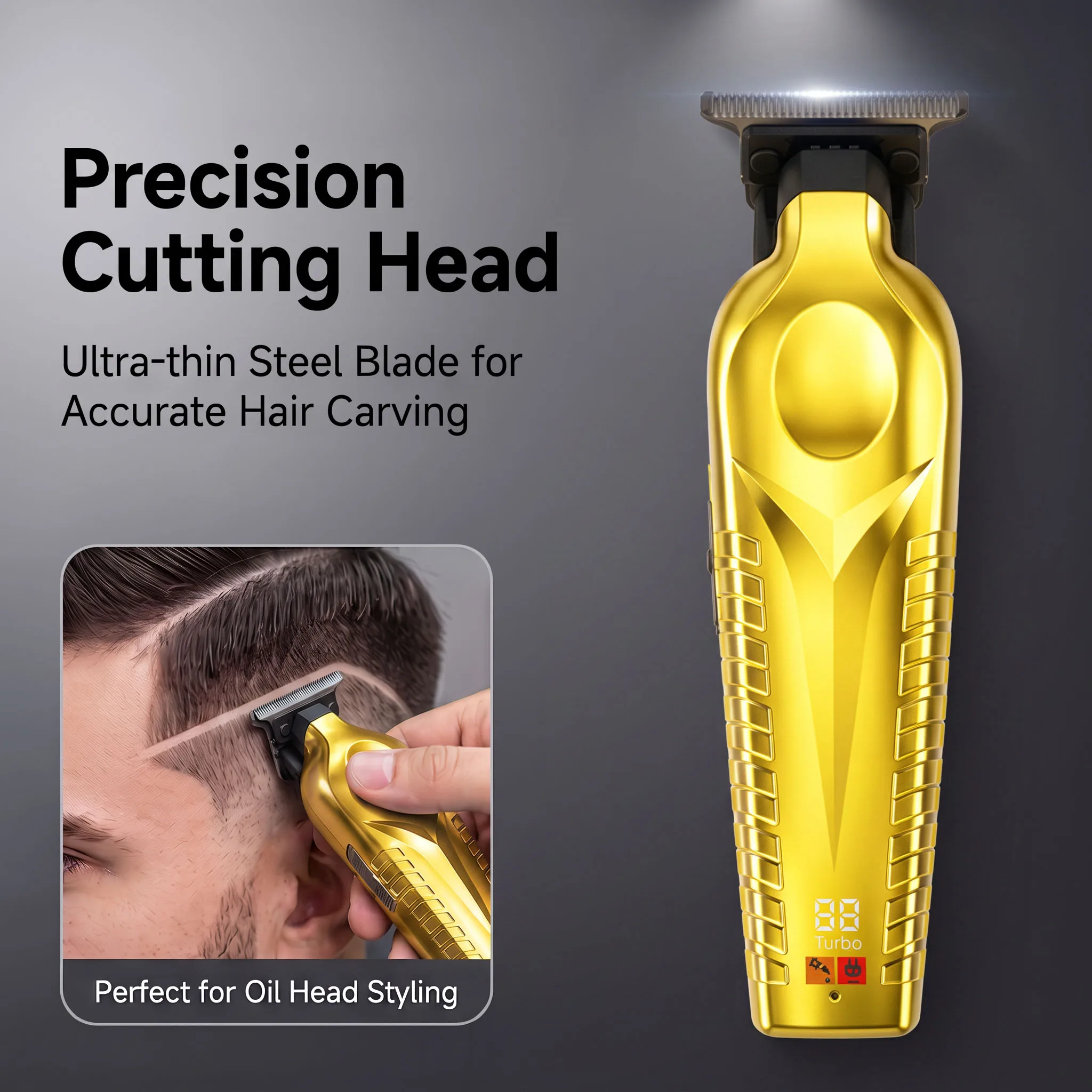 OMUONE 2026 New 1200mah Lithium Battery Adjustable Trimmer USB Rechargeable Cordless Electric Body Hair Trimmer For Men