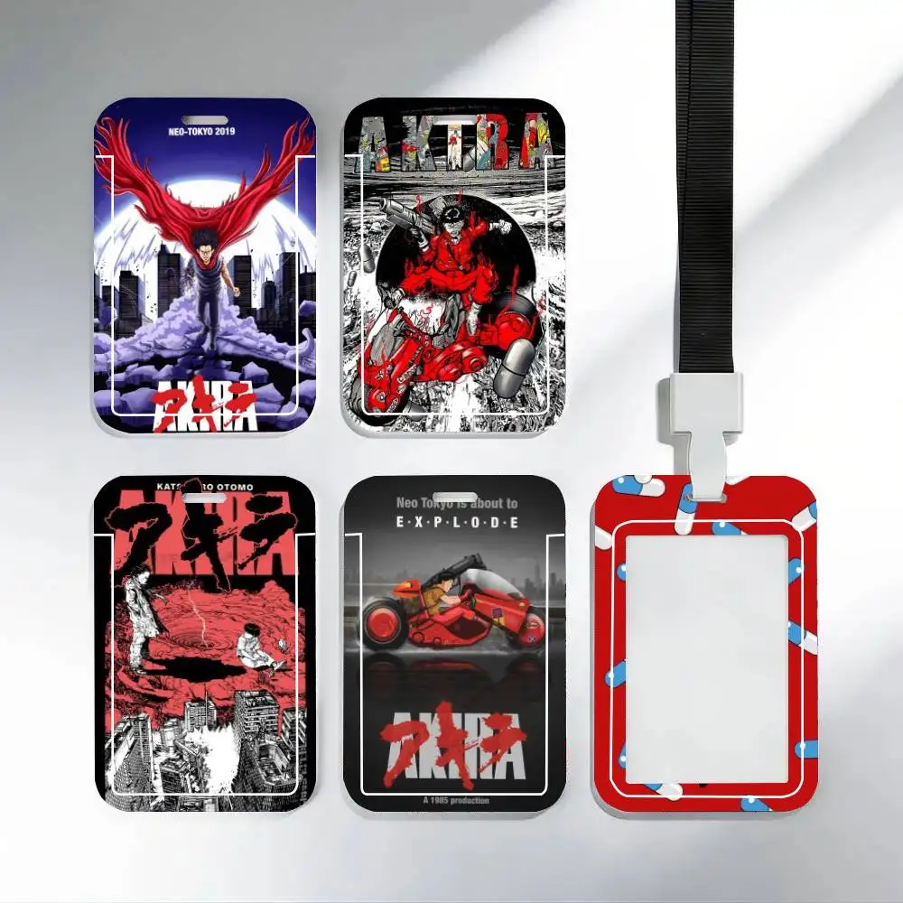 Porta Tarjetas de Identificación de Anime Akira con Correa para el Cuello, Colgante, Porta Credenciales, Lanyard, Llavero, Porta Tarjetas de Trabajo