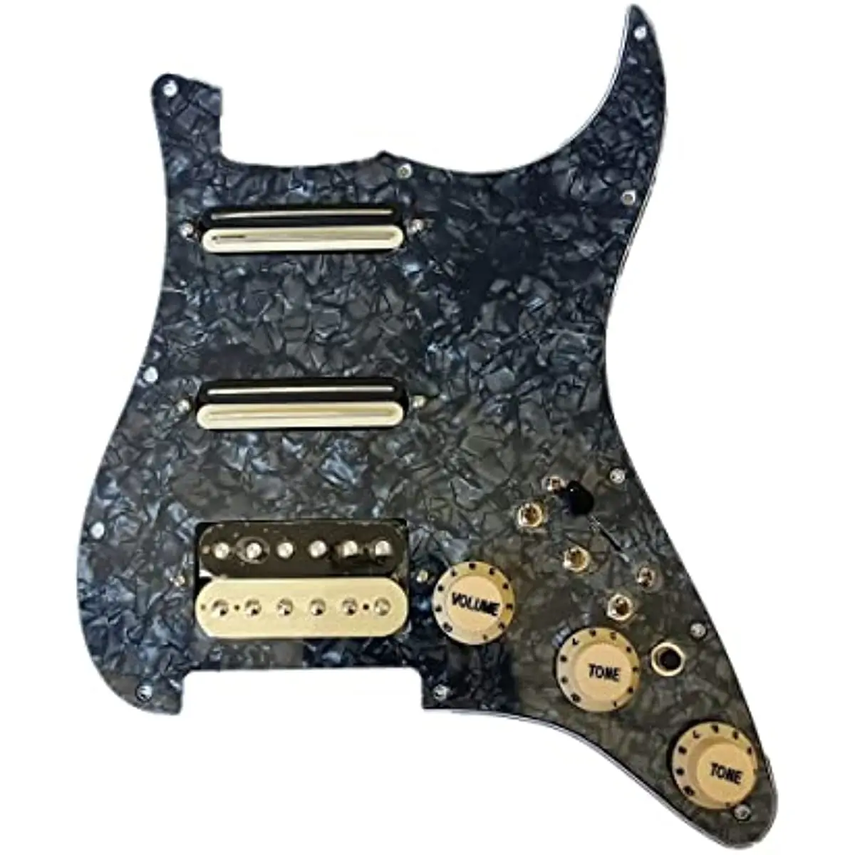 

HSS Prewired Loaded Electric Guitar Pickguard Set Multifunction Switch Zebra Alnico 5 Humbucker Pickups Wiring Harness