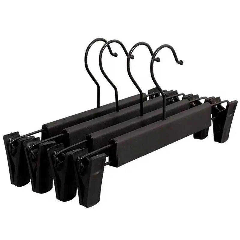 5/10Pcs Clothes Pants Hangers, Space-Saving Skirt Holders, Adjustable Clips, Trouser Hangers, Clothes Coat Garment Jeans Hangers