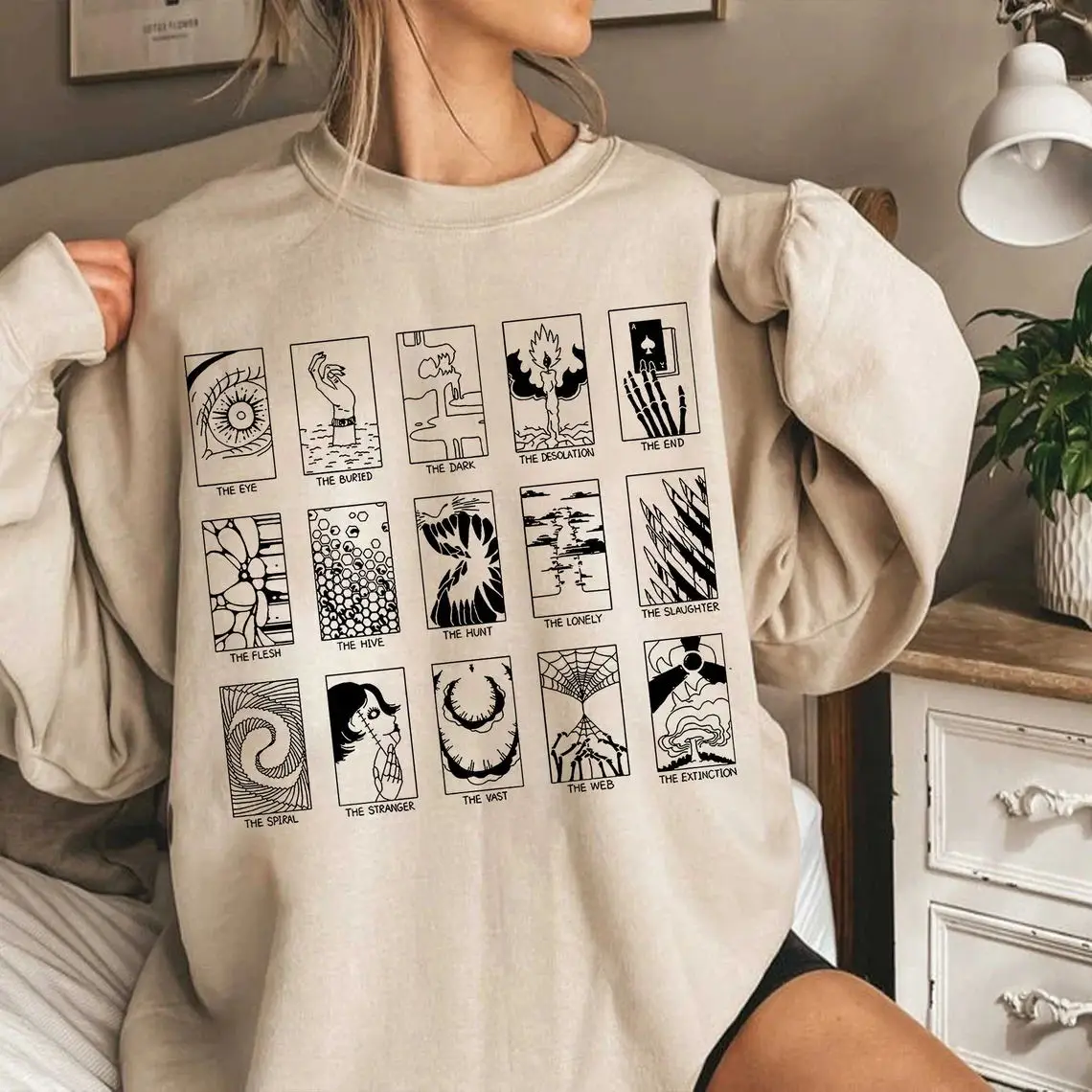 เสื้อสเวตเชิ้ต Fifteen Fears Magnus Archives ลายทีวีโชว์ แบบยูนิเซ็กซ์ ทรงหลวม ผ้าฟลีซหนานุ่ม อุ่นสบาย ใส่ได้ทั้งฤดูใบไม้ร่วงและฤดูหนาว คอกลม สไตล์ลำลอง