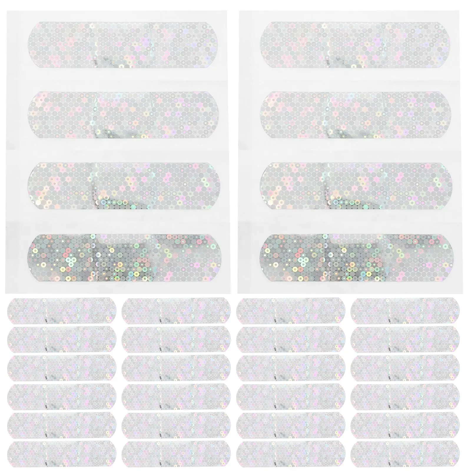

100pcs Flash Bandages Adhesive Small Breathable Sticker Care Travel Glitter Wound Protector First Aid Elastic Bandage